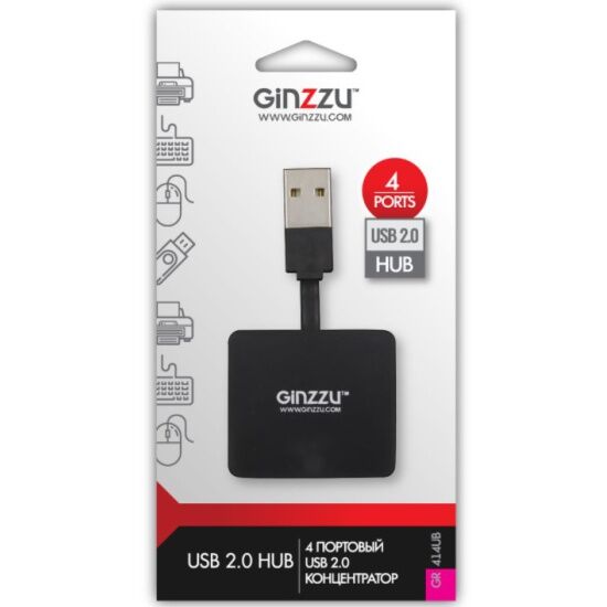 USB хаб GINZZU GR-414UB (4xUSB 2.0) - 2