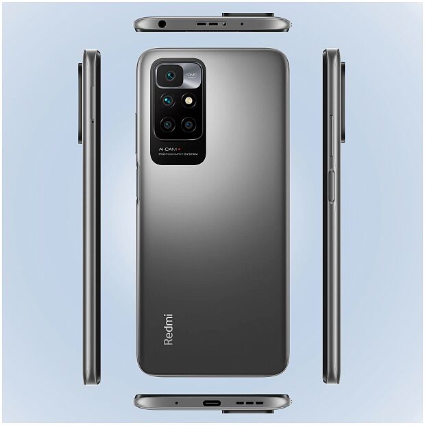 Смартфон Redmi 10 2022 4/64 ГБ Global, серый карбон - 6
