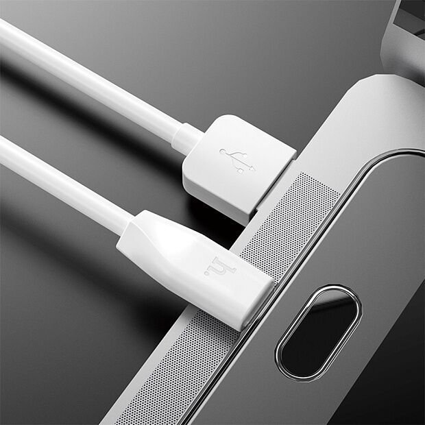 USB кабель HOCO X1 Rapid MicroUSB, 2м, PVC (белый) - 3