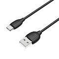 USB кабель BOROFONE BX19 Benefit Type-C, 3A, 1м, PVC (черный) - фото