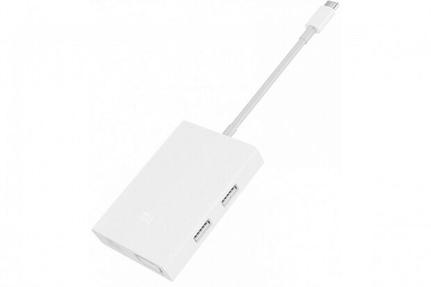 Mi USB-C to VGA and Gigabit Ethernet Multi-Adapter (White) - 1