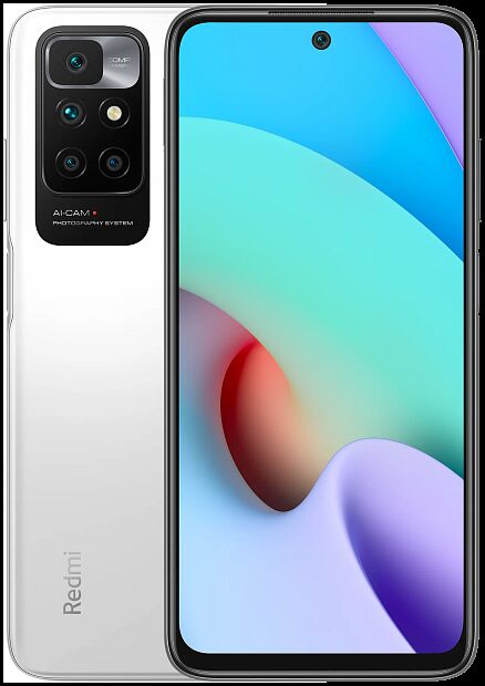 Смартфон Redmi 10 6/128 ГБ Global, белая галька - 1