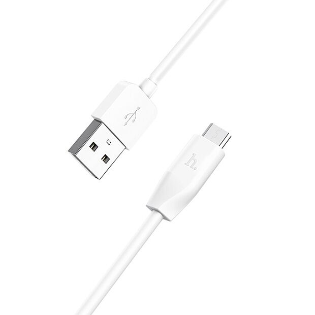 USB кабель HOCO X1 Rapid MicroUSB, 2м, PVC (белый) - 1