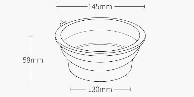 Силиконовая складная чаша для животных Xiaomi Pet Silicone Folding Bowl Small (Beige/Бежевый) - 7