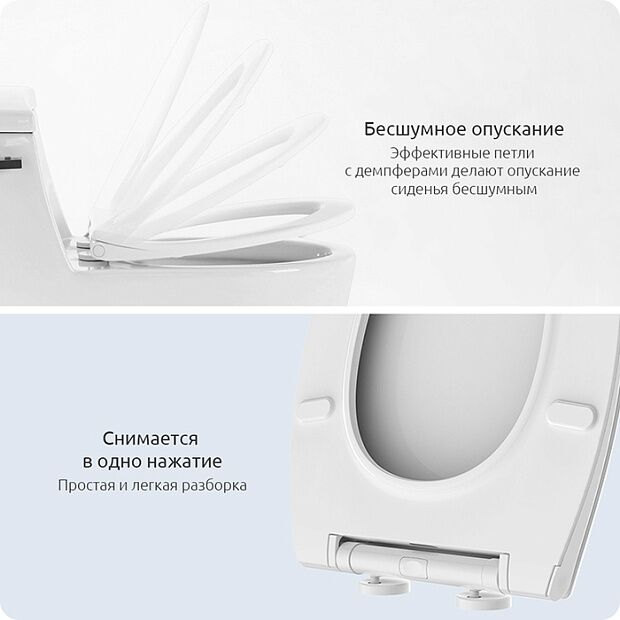 Умная крышка унитаза Xiaomi Whale Spout Heating Toilet Seat Cover (White) - 2