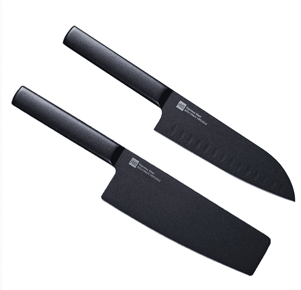 Набор ножей с подставкой HuoHou Heat Knife Set 3 in 1 (Black/Черный) - 3