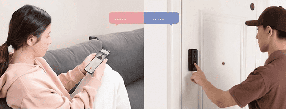 Работающий видеозвонок Xiaomi AI Face Identification DoorBell 2 