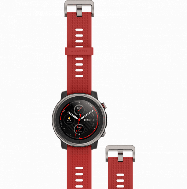 Умные часы Huami Amazfit Stratos 3 Elite Edition (Smart Sports Watch 3 EE) (Red/Красный) - 4
