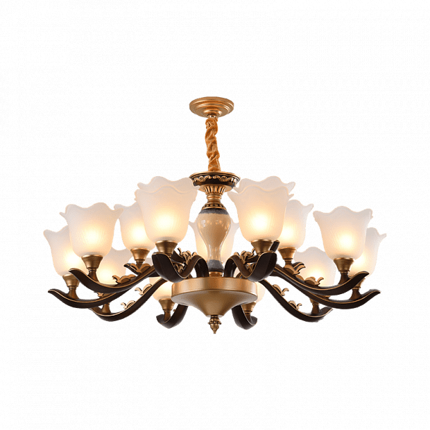 Люстра Huayi European Style Luxury Chandelier 15 Of Lamps (Brown/Коричневый) - 1